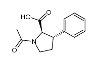 (2R,3S)-1-acetyl-3-phenylpyrrolidine-2-carboxylic acid Structure