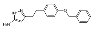 5-[2-(4-phenylmethoxyphenyl)ethyl]-2H-pyrazol-3-amine结构式