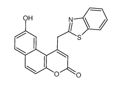 1-((benzo[d]thiazol-2-yl)methyl)-9-hydroxy-3H-benzo[f]chromen-3-one Structure