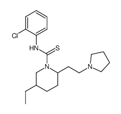 1-(2-Chlor-phenylthiocarbamoyl)-2-<2-pyrrolidino-ethyl>-5-ethyl-piperidin结构式