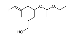 (E)-4-(1-Ethoxy-ethoxy)-7-iodo-6-methyl-hept-6-en-1-ol结构式