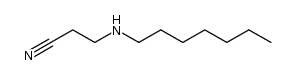 N-heptyl-β-alanine nitrile Structure