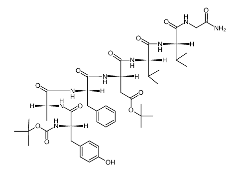 tert-butyl (6S,9R,12S,15S)-15-(((S)-1-(((S)-1-((2-amino-2-oxoethyl)amino)-3-methyl-1-oxobutan-2-yl)amino)-3-methyl-1-oxobutan-2-yl)carbamoyl)-12-benzyl-6-(4-hydroxybenzyl)-2,2,9-trimethyl-4,7,10,13-tetraoxo-3-oxa-5,8,11,14-tetraazaheptadecan-17-oate Structure