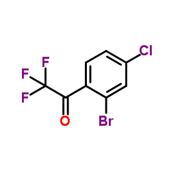 1-(2-Bromo-4-chlorophenyl)-2,2,2-trifluoroethanone structure