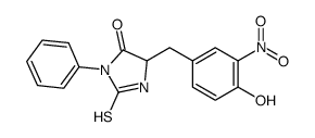 5-(4-hydroxy-3-nitrobenzyl)-3-phenyl-2-thiohydantoin结构式