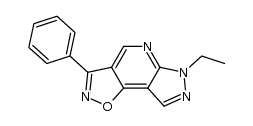 6-ethyl-3-phenyl-6H-isoxazolo[5,4-d]pyrazolo[3,4-b]pyridine结构式