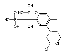 ((3-(bis(2-chloroethyl)amino)-4-methylphenyl)hydroxymethane)bisphosphonic acid Structure