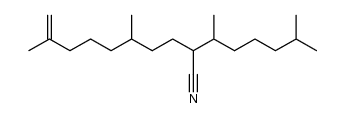 2,6,10,14-Tetramethyl-7-cyano-pentadec-1-ene结构式