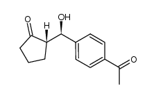 (S)-2-((R)-(4-acetylphenyl)(hydroxy)methyl)cyclopentanone结构式