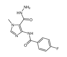 4-fluoro-N-(5-(hydrazinecarbonyl)-1-methyl-1H-imidazol-4-yl)benzamide Structure