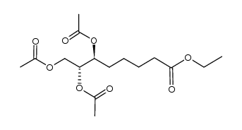 ethyl-(6S,7R)-6,7,8-triacetoxy-octanoate Structure