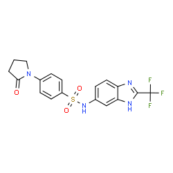 4-(2-oxopyrrolidin-1-yl)-N-[2-(trifluoromethyl)-1H-benzimidazol-6-yl]benzenesulfonamide Structure