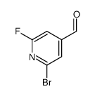 2-bromo-6-fluoropyridine-4-carbaldehyde结构式