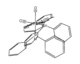 fac-(acetonitrile)tricarbonyl(triphenylphosphine)(triphenylstannyl)rhenium Structure