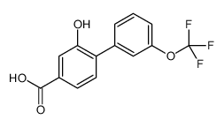 3-hydroxy-4-[3-(trifluoromethoxy)phenyl]benzoic acid结构式