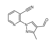 2-(4-formyl-3-methyl-pyrazol-1-yl)pyridine-3-carbonitrile Structure