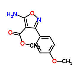 Methyl 5-amino-3-(4-methoxyphenyl)-1,2-oxazole-4-carboxylate结构式