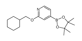 2-(cyclohexylmethoxy)-4-(4,4,5,5-tetramethyl-1,3,2-dioxaborolan-2-yl)pyridine Structure