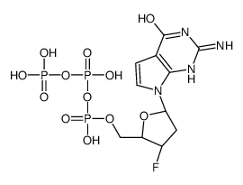 [[(2R,3S,5R)-5-(2-amino-4-oxo-1H-pyrrolo[2,3-d]pyrimidin-7-yl)-3-fluorooxolan-2-yl]methoxy-hydroxyphosphoryl] phosphono hydrogen phosphate结构式