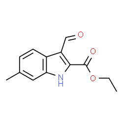 1H-INDOLE-2-CARBOXYLIC ACID,3-FORMYL-6-METHYL-,ETHYL ESTER Structure