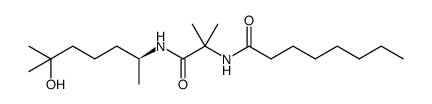 N-(1-(6-hydroxy-6-methylheptan-2-ylamino)-2-methyl-1-oxopropan-2-yl)octanamide结构式