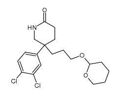 5-Tetrahydropyranyloxypropyl-5-(3,4-dichlorophenyl)piperidone结构式