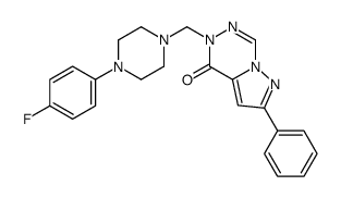 4-[[4-(4-fluorophenyl)piperazin-1-yl]methyl]-8-phenyl-1,3,4,9-tetrazab icyclo[4.3.0]nona-2,6,8-trien-5-one Structure