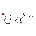 5-(3-氯-2-氟苯基)-1,2,4-噁二唑-3-甲酸乙酯结构式