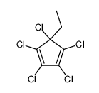 1,2,3,4,5-pentachloro-5-ethylcyclopentadiene structure