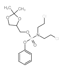 2-chloro-N-(2-chloroethyl)-N-[(2,2-dimethyl-1,3-dioxolan-4-yl)methoxy-phenoxy-phosphoryl]ethanamine structure