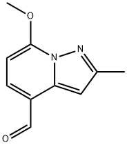 7-methoxy-2-methylpyrazolo[1,5-a]pyridine-4-carbaldehyde结构式