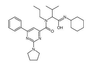 4-Pyrimidinecarboxamide,N-[1-[(cyclohexylamino)carbonyl]-2-methylpropyl]-6-phenyl-N-propyl-2-(1-pyrrolidinyl)-(9CI) structure