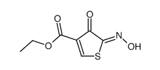 3-Thiophenecarboxylicacid,4,5-dihydro-5-(hydroxyimino)-4-oxo-,ethylester(9CI) Structure