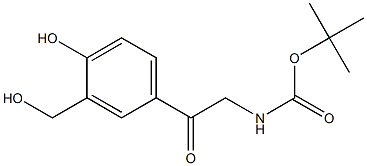 Carbamic acid,N-[2-[4-hydroxy-3-(hydroxymethyl)phenyl]-2-oxoethyl]-,1,1,-dimethylethyl ester Structure