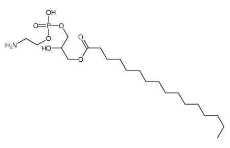 ()-3-[[(2-aminoethoxy)hydroxyphosphinoyl]oxy]-2-hydroxypropyl hexadecanoate结构式