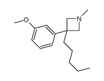 3-(m-Methoxyphenyl)-1-methyl-3-pentylazetidine结构式