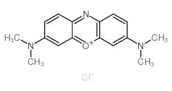 (7-(DIMETHYLAMINO)-3H-PHENOXAZIN-3-YLIDENE)DIMETHYLAMMONIUM CHLORIDE结构式