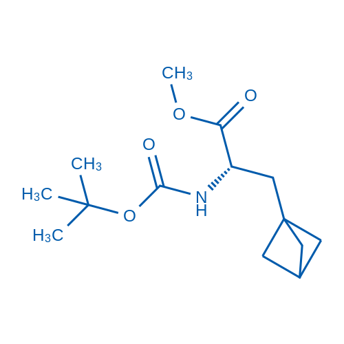 Methyl (S)-3-(bicyclo[1.1.1]pentan-1-yl)-2-((tert-butoxycarbonyl)amino)propanoate structure