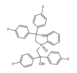 bis(2,2-bis(4-fluorophenyl)-2-hydroxyethyl)(phenyl)phosphine oxide Structure