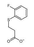 3-[(2-氟苯基)硫烷基]丙酸结构式