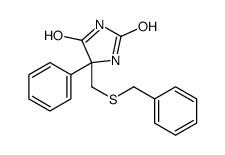 5-(benzylsulfanylmethyl)-5-phenylimidazolidine-2,4-dione结构式