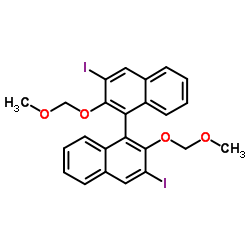 (S)-3,3'-二碘-2,2'-双(甲氧基甲氧基)-1,1'-联萘星空app结构式