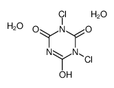 1,3-dichloro-1,3,5-triazinane-2,4,6-trione,dihydrate Structure