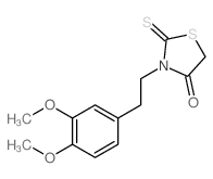 4-Thiazolidinone,3-[2-(3,4-dimethoxyphenyl)ethyl]-2-thioxo-结构式