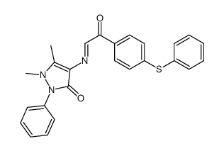 1,5-dimethyl-4-[[2-oxo-2-(4-phenylsulfanylphenyl)ethylidene]amino]-2-phenylpyrazol-3-one Structure