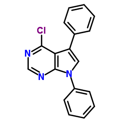 4-Chloro-5,7-diphenyl-7H-pyrrolo[2,3-d]pyrimidine结构式