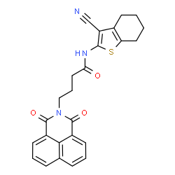 N-(3-cyano-4,5,6,7-tetrahydrobenzo[b]thiophen-2-yl)-4-(1,3-dioxo-1H-benzo[de]isoquinolin-2(3H)-yl)butanamide picture