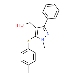 (1-METHYL-5-[(4-METHYLPHENYL)SULFANYL]-3-PHENYL-1H-PYRAZOL-4-YL)METHANOL structure