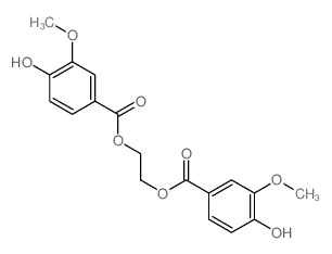 2-(4-hydroxy-3-methoxybenzoyl)oxyethyl 4-hydroxy-3-methoxybenzoate结构式