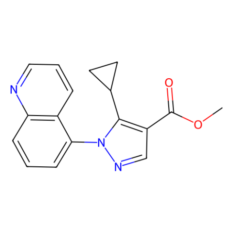 methyl 5-cyclopropyl-1-(5-quinolyl)pyrazole-4-carboxylate Structure